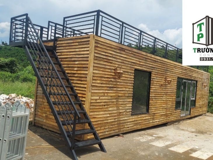 CONT 40FEET ỐP FUUL GỖ TẠI BẢO LỘC