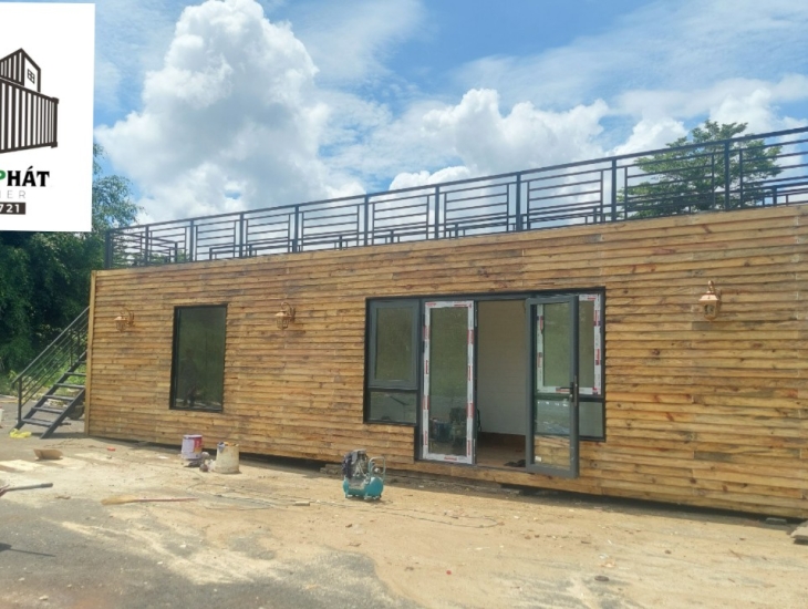 CONT 40FEET ỐP FUUL GỖ TẠI BẢO LỘC