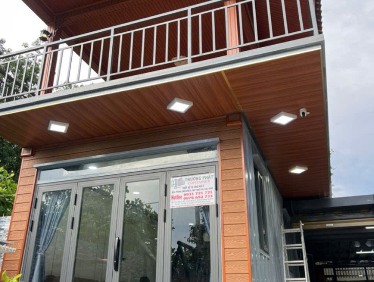 CONTAINER NHÀ Ở 3,5 X 12 CHỒNG TẦNG TẠI HỚN QUẢN - BÌNH PHƯỚC 